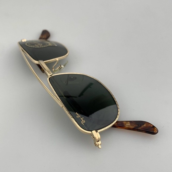Vintage B & L Ray-Ban Gold Aviator Sunglasses W1756 XRAS Bausch & Lomb NOS - Picture 11 of 11